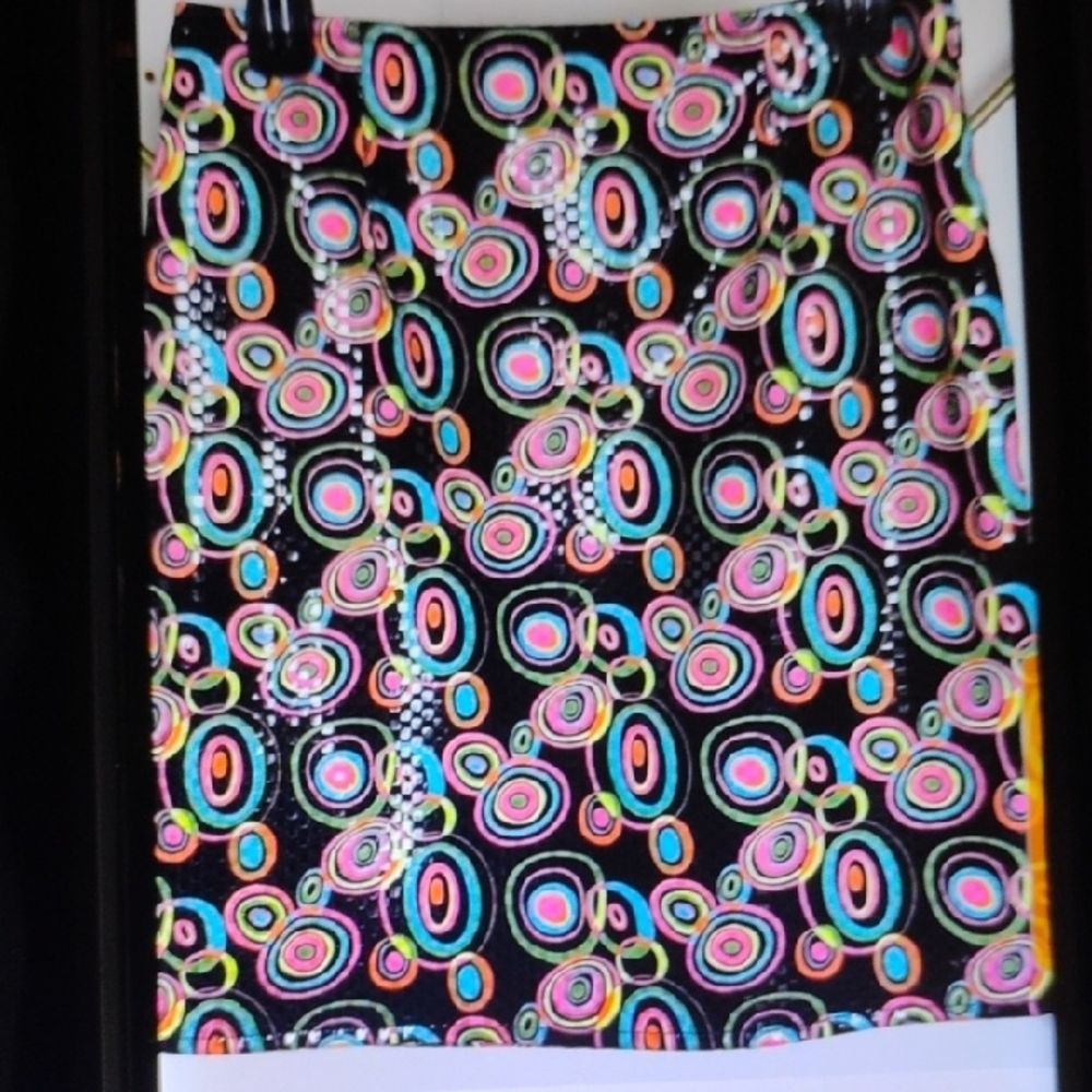 "Linda Segal" Colorful, Vintage, Patterned Women's Skirt(M)